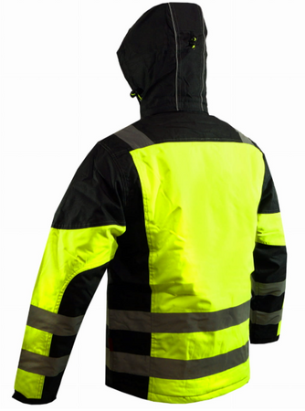 Ocieplana kurtka wysokiej widoczności wodoodporna odblaskowa CLASSIC-VIS OXFORD