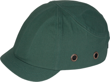 Hełm kask z krótkim daszkiem BUMPSCAP zielony mocny