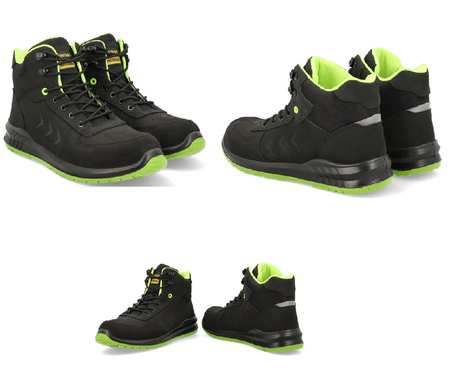 Trzewiki ochronne DEMAR 9-088 S3 SR FO – model 6380 czarno-zielone