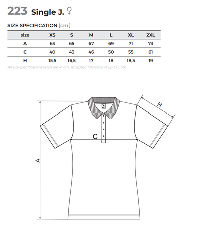 Koszulka Polo damska | SINGLE J. czarna
