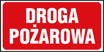Znak ppoż płyta PCV „DROGA POŻAROWA" 200x400