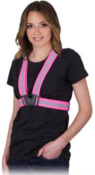 Szelki gumowane z pasami odblaskowymi kamizelka| KOS-STRAPE R