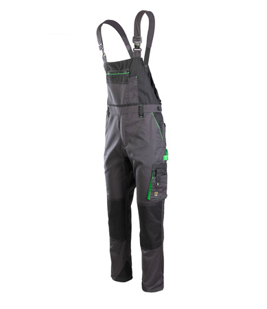 Ogrodniczki spodnie na szelkach męskie wytrzymałe podwójne szwy ONYX