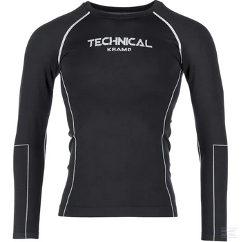 Koszulka termoaktywna bezszwowa długi rękaw, czarnaTechnical Kramp