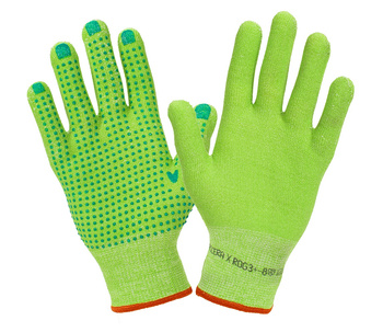 Rękawice robocze antyprzecięciowe włókno szklane z nakropieniem X-PROKNIT4 Plus