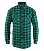 Koszula w kratkę na guziki ocieplana BONO zielona