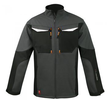 Kurtka softshell z elementami odblaskowymi szara PACKER