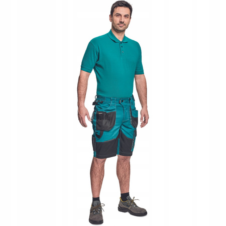 Spodenki szorty robocze profesjonalne krótkie spodnie wytrzymałe TRIFIBETEX morskie Cerva DAYBORO