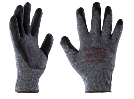 Rękawice robocze ochronne powlekane czarnym lateksem COVENT