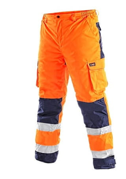 Spodnie ostrzegawcze do pasa ocieplane CXS CARDIFF pomarańczowe