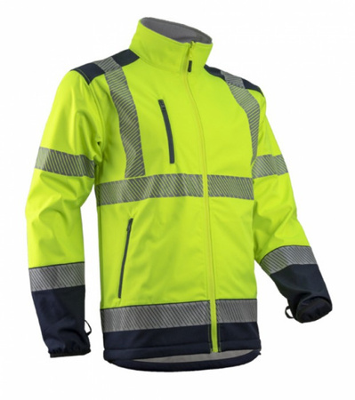 Kurtka ostrzegawcza odblaskowa softshell COVERGUARD KAZAN żółta