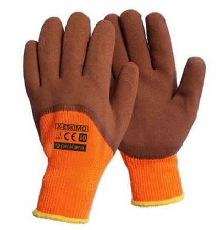 Rękawice robocze ocieplane powlekane spienionym lateksem miękkie X-ESKIMO
