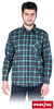 Koszula flanelowa w kratę, 100 % bawełna, zielona, na guziki KF-C3