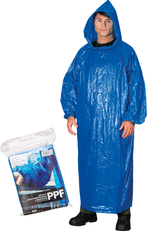 Płaszcz przeciwdeszczowy z kapturem PPF granat