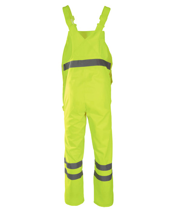Ogrodniczki ostrzegawcze męskie spodnie robocze ochronne odblaskowe żółte Polstar BRIXTON FLASH AFOG