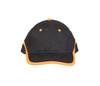 Czapka z daszkiem robocza zapięcie na rzep BASEBALL czarno-pomarańczowa
