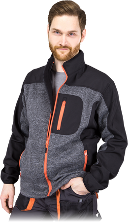 Bluza ochronna rozpinana męska REIS FORECO szara czarna