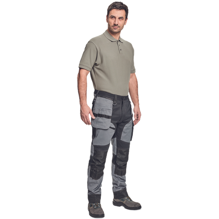 Spodnie robocze profesjonalne do pasa elastyczne wytrzymałe dużo kieszeni szare Cerva KEILOR