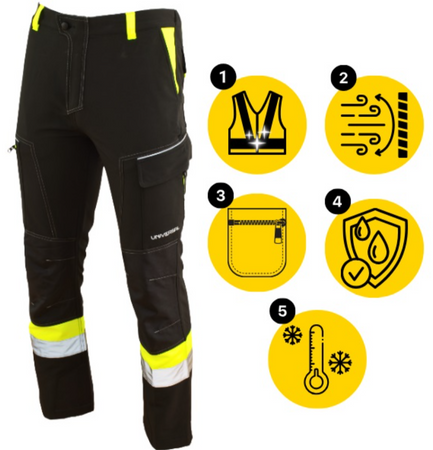 Spodnie robocze ocieplane UNIVERSAL SOFTSHELL