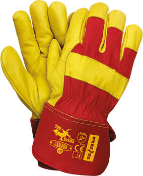 Rękawice ochronne wzmocnione skórą bydlęcą CANADA