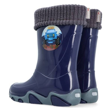 Kalosze dziecięce ocieplane deszczowe śniegowe wodoodporne PVC Demar STORMER LUX D