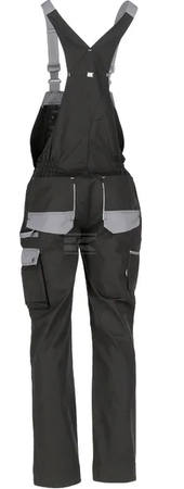 Spodnie ogrodniczki robocze WYTRZYMAŁE Original Kramp czarno-szare
