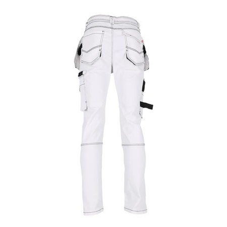 Spodnie ochronne JEANS elastyczne do pasa męskie BIAŁE