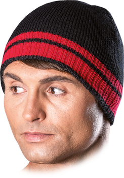 Czapka zimowa ochronna CZPAS czerwono - czarna