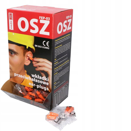 Zatyczki do uszu stopery wkładki przeciwhałasowe ochrona słuchu Reis OSZ 
