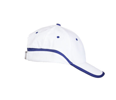 Czapka z daszkiem robocza zapięcie na rzep BASEBALL biało-granatowa