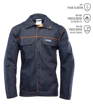 Bluza robocza dla spawaczy, antystatyczna, PROFFLAM ANTYSTATIC