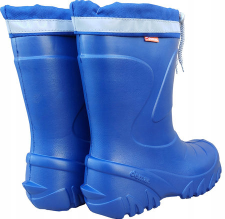 Kalosze dziecięce ocieplane dla chłopca MAMMUT S granatowe