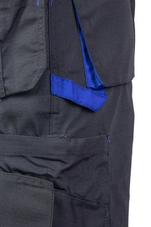 Spodnie robocze do pasa z kontrastową lamówką | Topaz