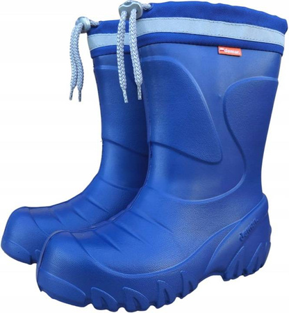 Kalosze dziecięce ocieplane dla chłopca MAMMUT S granatowe