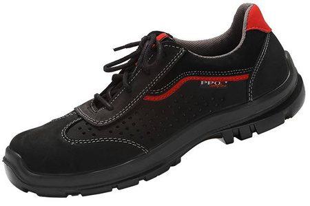 Buty obuwie robocze olejoodporne naturalna skóra półbuty z wkładką antyprzebiciową podnosek PPO 502 S1P SRC