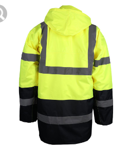 Kurtka robocza ostrzegawcza ocieplana BLUE-YELLOW-J