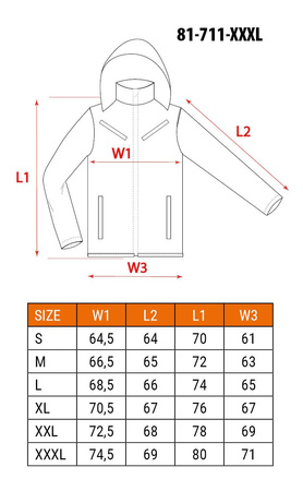Kurtka robocza ostrzegawcza ocieplana pomarańczowa wodoodporna NEO 81-711