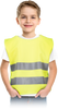 Kamizelka dziecięca odblaskowa dla dzieci BHP bezpieczeństwo szkolna KOS-CHILD żółta