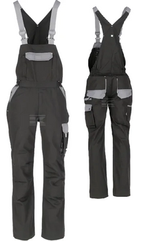 Spodnie ogrodniczki robocze WYTRZYMAŁE Original Kramp czarno-szare