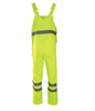 Ogrodniczki ostrzegawcze męskie spodnie robocze ochronne odblaskowe żółte Polstar BRIXTON FLASH AFOG
