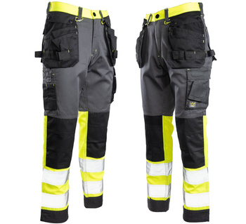 Spodnie robocze ostrzegawcze do pasa odblaskowe fluorescencyjne Polstar SEVEN KINGS FLASH A9SP