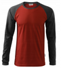 Koszulka RIMECK 130 z długim rękawem dwukolorowa szaro-czerwona
