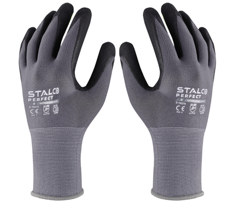Rękawice robocze nylonowe STALCO PERFECT NITRILE DOTS