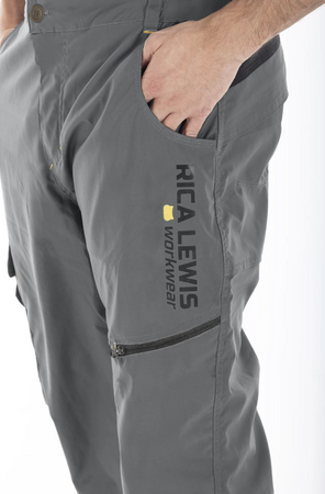 Spodnie robocze lekkie elastyczne RICA LEVIS LONGTECH szare