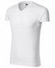 T-shirt MALFINI slim fit V neck koszulka bawełna biała 146