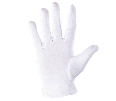Rękawice robocze ochronne bawełniane białe PLS