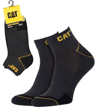 CATERPILLAR CAT-SOCKS SZARE Skarpety robocze ochronne męskie do pracy niskie