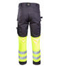 Spodnie robocze ostrzegawcze do pasa odblaskowe fluorescencyjne pasy dużo kieszeni potrójne szwy Polstar SEVEN KINGS FLASH A9SP