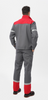 Spodnie ogrodniczki antystatyczne z odblaskiem PIORUN szare