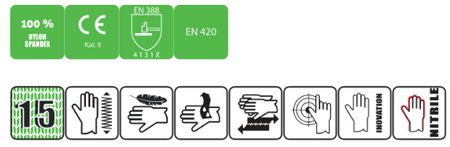 Rękawice robocze nylonowe STALCO PERFECT NITRILE FLEX